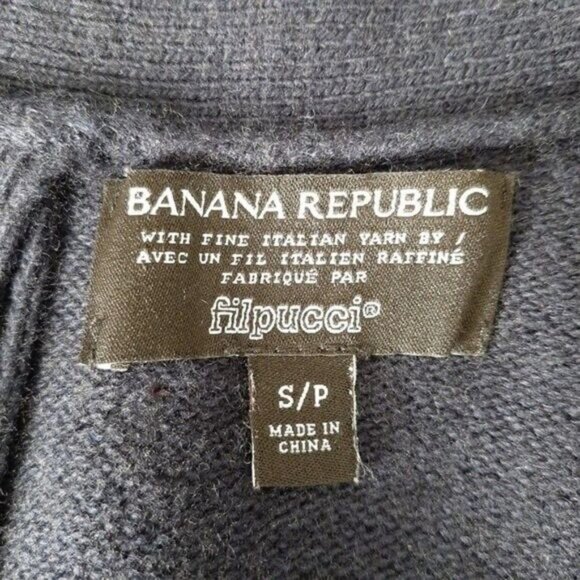 BANANA REPUBLIC Filpucci Italian Yarn Sweater Button Back Sz S - Picture 8 of 9